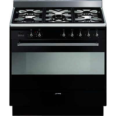 Smeg SUK91MBL8 90cm Single Cavity Dual Fuel Range Cooker in Black Smeg SUK91MBL8 90cm Single Cavity Dual Fuel Range Cooker in Black